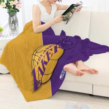 NBA Los Angeles Lakers Blanket Throw - Team Logo On Yellow And Purple Background