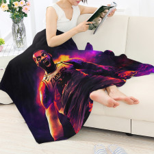 NBA Lebron James Blanket Throw - Lebron James Los Angeles Lakers 23 Roaring Graphic Art Poster