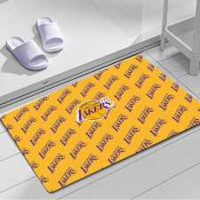 NBA Los Angeles Lakers Door Mat Floor Mat Bath Mat - Los Angeles Lakers Medley Monogram Wordmark