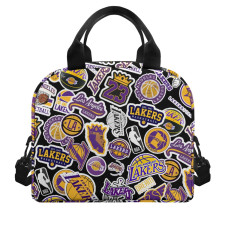 NBA Los Angeles Lakers Insulated Lunch Bag Box - Los Angeles Lakers Mania College Logo