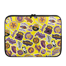 NBA Los Angeles Lakers Laptop Sleeve Carrying Case For 10 12 13 15 17 Inch Notebooks - Los Angeles Lakers Mania College Logo