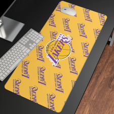 NBA Los Angeles Lakers Large Mouse Pad Computer Keyboard Mat Desk Pad - Los Angeles Lakers Medley Monogram Wordmark