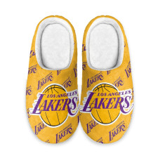 NBA Los Angeles Lakers Slippers - Los Angeles Lakers Medley Monogram Wordmark