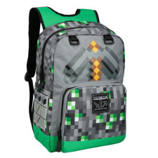 Jinx Minecraft Emerald Survivalist Kids School Backpack Green