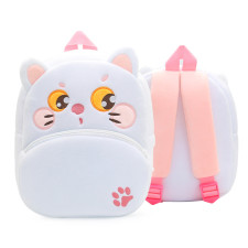 Kids Preschool Kindergarten Cute Backpack Rucksack White Cat