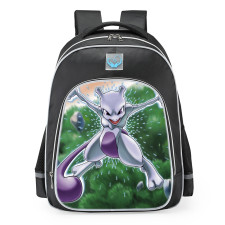 Pokemon Mewtwo School Backpack. Reinforced with adjustable shoulder straps for optimal comfort on your shoulders. adjustable shoulder strap is very suitable for choosing the appropriate length of shoulder belt