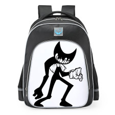 Friday Night Funkin Indie Cross Ink Bendy Drawing School Backpack