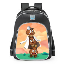 Dr Mario World Villain Dr Goomba Tower School Backpack