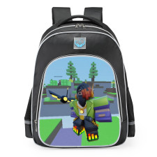 Roblox BedWars Cyber DJ Skin School Backpack