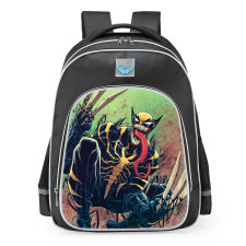 Marvel Wolverine Venom Comics Style School Backpack