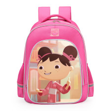 Justin Time Olive Chinese Cloth School Backpack