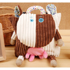 Sozzy Kids Children Toddler Corduroy Animal Backpack - Cow