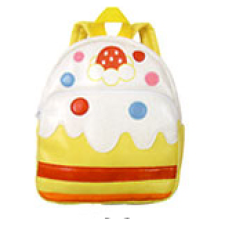 Kids Preschool Kindergarten Cute Backpack Rucksack White Cake
