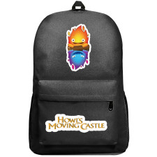 Howls Moving Castle Calcifer Backpack SuperPack - Calcifer Elemental Fire Boy And Water Girl