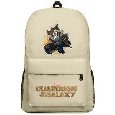 Guardians Of The Galaxy Rocket Raccoon Backpack SuperPack - Rocket Raccoon Holding Laser Cannon Chibi Art