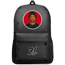 21 Savage Backpack SuperPack - 21 Savage Portrait On Red Background