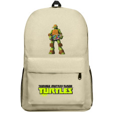 Ninja Turtles Michelangelo Backpack SuperPack - Michelangelo Rise Of The Teenage Mutant Ninja Turtles 2012 Holding Skateboard
