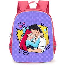 The Little Mermaid Ariel Backpack StudentPack - Ariel Hugging Prince Eric Pop Art