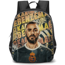 Karim Benzema Backpack StudentPack - Karim Benzema Real Madrid CF Portrait On Word Art