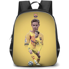 Frenkie de Jong Backpack StudentPack - Frenkie de Jong FC Barcelona Dribbling Yellow Background