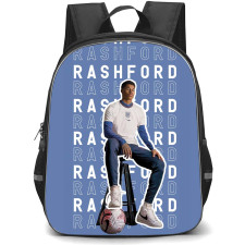 Marcus Rashford Backpack StudentPack - Marcus Rashford England National Football Sitting On Word Art Background