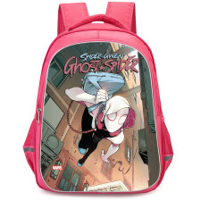 Spider Man Across The Spider Verse Spider Gwen Backpack StudentPack - Spider-Gwen Ghost-Spider Comic Book Art
