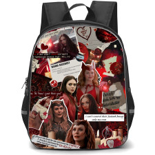 Marvel Wanda Scarlet Backpack StudentPack - Wanda Scarlet Witch Maximoff Movie Collage