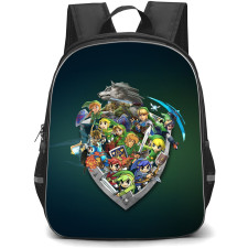 The Legend Of Zelda Link Backpack StudentPack - Link Shield Collage