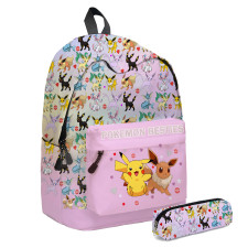 Pokemon Pikachu Eevee Backpack with Pencil Case