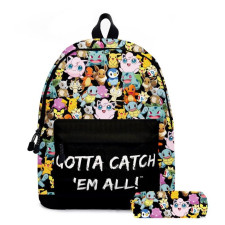Pokemon Gotta Catch 'Em All Backpack with Pencil Case