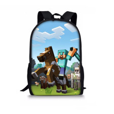 Minecraft Backpack Steve With Diamond Armor