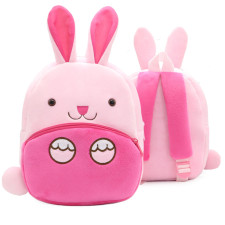 Kids Preschool Kindergarten Cute Backpack Rucksack Pink Rabbit