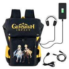 Genshin Impact Traveler Backpack With USB Charger