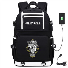 Jelly Roll Goodnight Nashville Skull Backpack With USB Charger