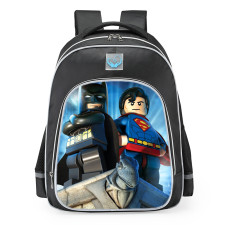 Lego Superman And Batman DC School Backpack