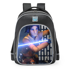 Star Wars Rebels Ezra Bridger With Blue Lightsaber School Backpack