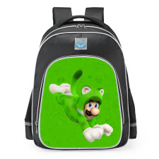 Super Mario 3D World Cat Luigi School Backpack