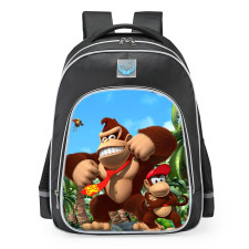 Donkey Kong And Diddy Kong School Backpack