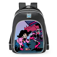 Friday Night Funkin FNF Vs. Pibby Corrupted Steven And Spinel School Backpack