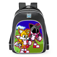 Friday Night Funkin FNF VS Tails.EXE Miles Tails Prower And Soul Tails School Backpack