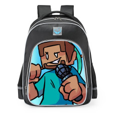 Super Friday Night Funkin vs Minecraft Steve School Backpack