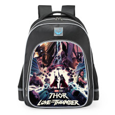 Marvel Thor Love and Thunder Characters Comics Style School Backpack