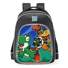 Super Mario Yoshi And Baby Bowser School Backpack