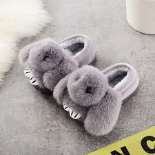 Furry Long Ear Soft Rabbit Slippers