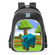 Minecraft Light Blue Sheep School Backpack