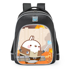 Molang Attack On Titan School Backpack