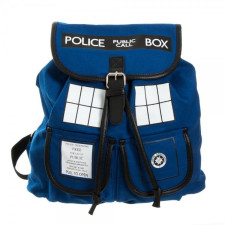 Official Doctor Who TARDIS Design Cotton Rucksack Backpack Bag - One Strap