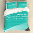 F1 Formula One Mercedes Benz Sham Set Bed Set Sheet Cover - Mercedes Benz AMG Petronas F1 Team Cyan Background Poster