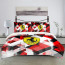 F1 Formula One Ferrari Sham Set Bed Set Sheet Cover - Ferrari Logo On Red White Graphic Art