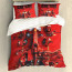 F1 Formula One Michael Schumacher Sham Set Bed Set Sheet Cover - Michael Schumacher Formula 1 Pit Crew Red Background